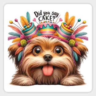 Puppy Love: Did You Say Cake? Magnet